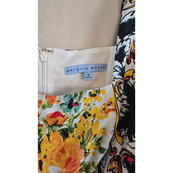 Antonio Melani Kelsey Poplin Dress in Tiger Lily NWT Size 6 - Picture 7 of 10